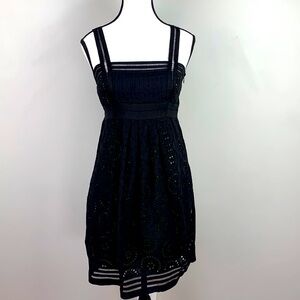 Cynthia Steffens Sleeveless Cotton Eyelet Dress